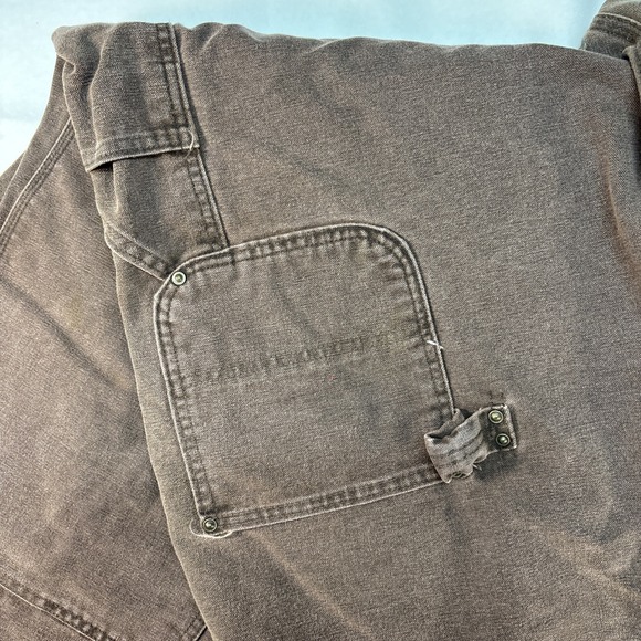 Carhartt Brown Bib Overalls 48x30 Double Knee -Made In USA (Send Offers) - Picture 8 of 11